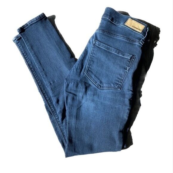 Express Stretch Plus Supersoft Midrise Legging in Dark Wash - Picture 1 of 7